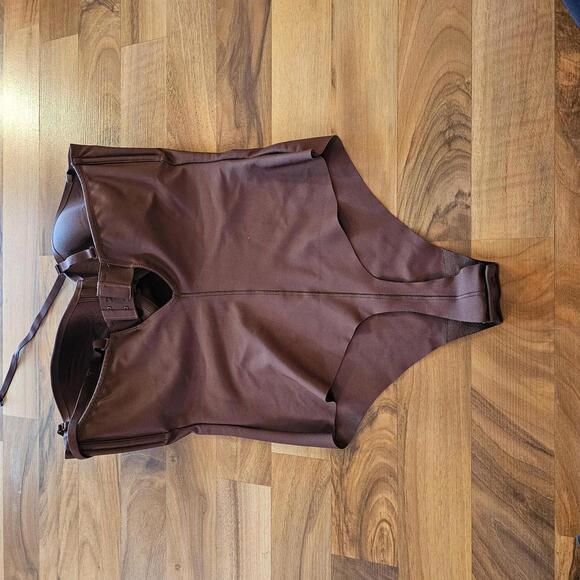 Skims thong Bodysuit Shapewear Compression Womens Large Brown Padded Convertible - Picture 3 of 6
